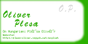 oliver plesa business card